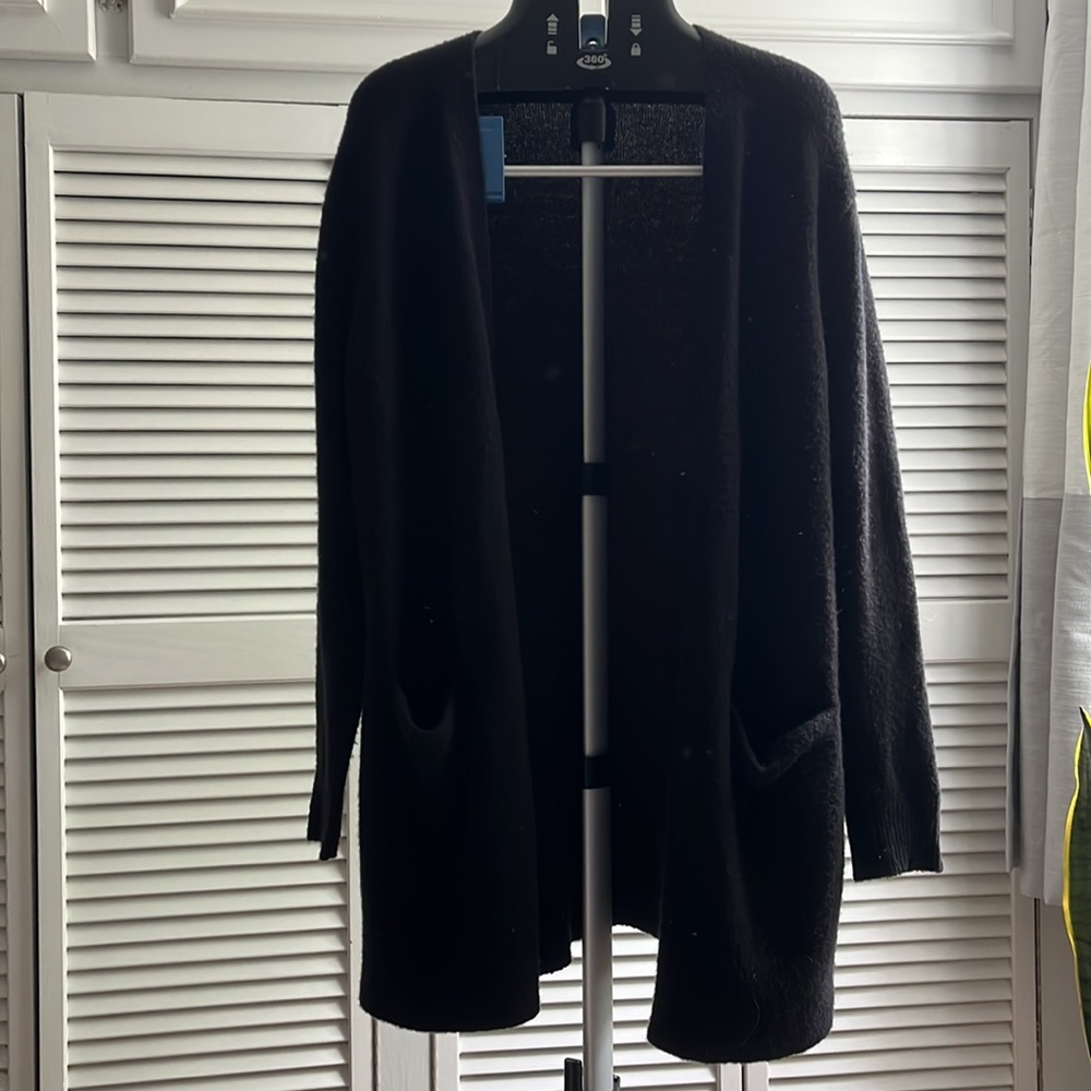 Black oversized cardigan